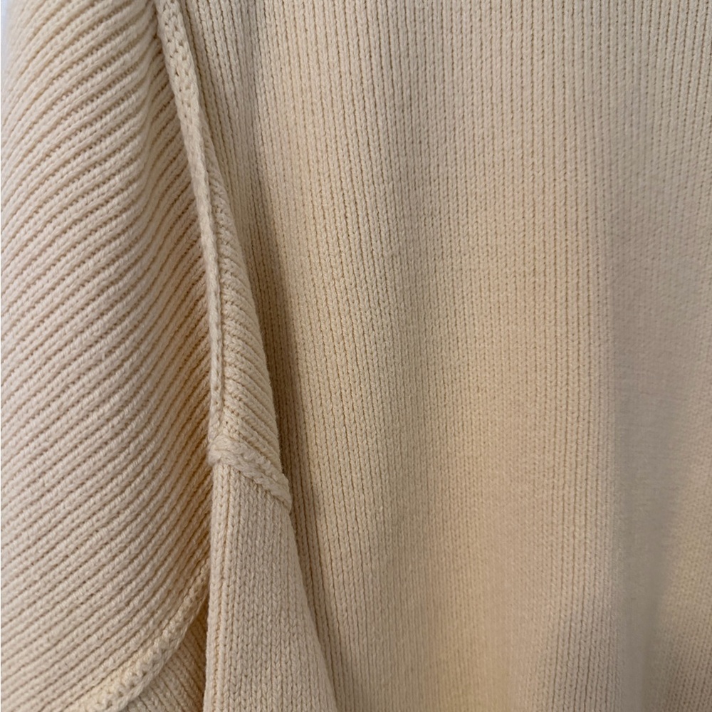 Free People Oversized Cream Ribbed Sweater - Picture 2 of 3